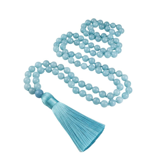 Aquamarine Mala (108 Beads)