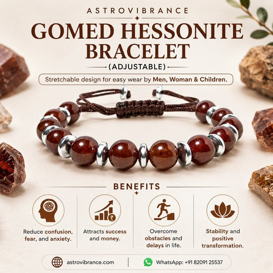 Gomed Hessonite Bracelet (Adjustable)