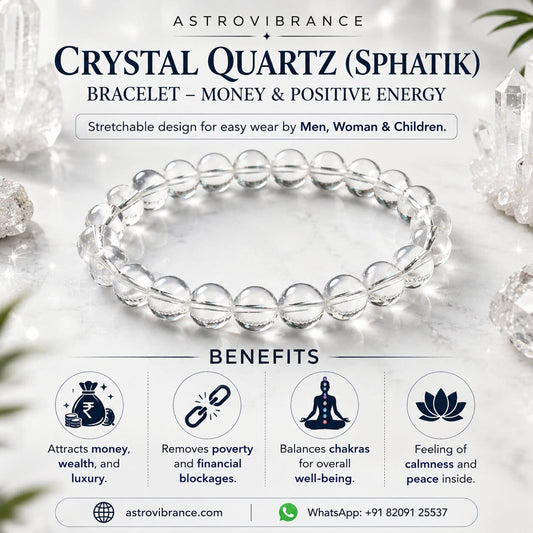 Crystal Quartz Sphatik Bracelet – Money & Positive Energy