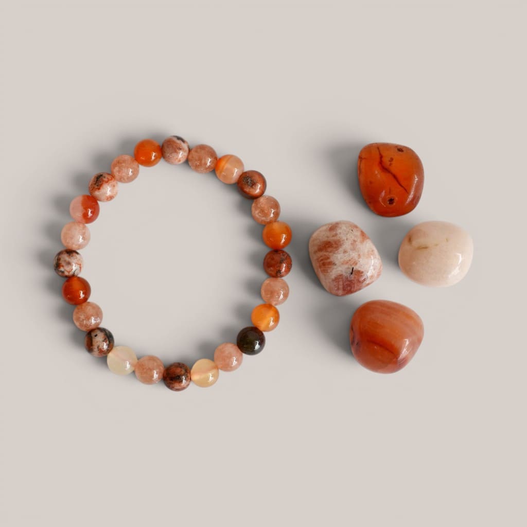 Sacral Chakra Crystal Stones Kit – Creativity, Joy & Emotional Balance