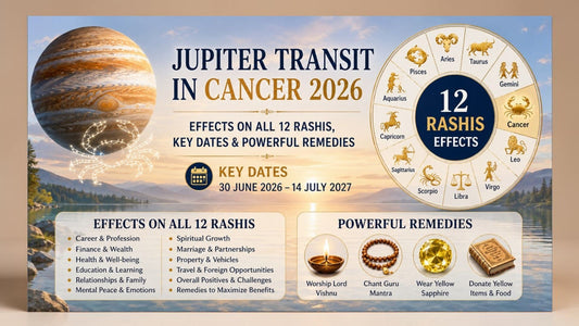 Jupiter Transit in Cancer 2026 (Guru Gochar): Effects on All 12 Rashis, Key Dates & Powerful Remedies