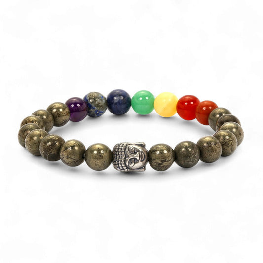 7 Chakra Bracelet with Pyrite – Money & Abundance
