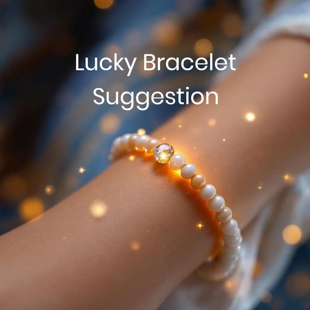 A woman wearing a bracelet after taking lucky bracelet suggestion from astrovibrance.