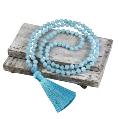 Aquamarine Mala (108 Beads)