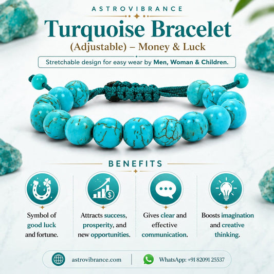 Turquoise Bracelet (Adjustable) – Money & Luck