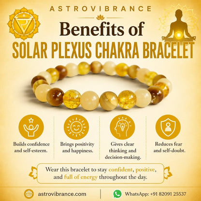 Solar Plexus Chakra Bracelet – For Confidence, Power & Positivity