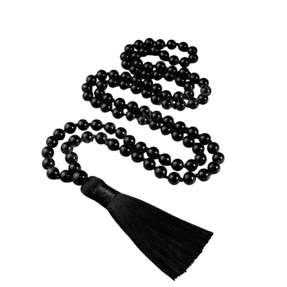 Black Tourmaline Mala (108 Beads) Necklace