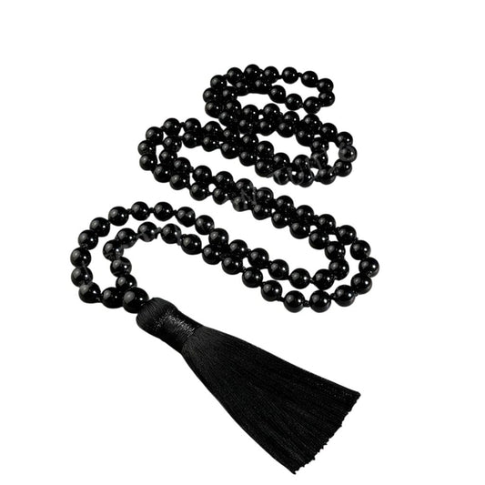 Black Tourmaline Mala (108 Beads) Necklace