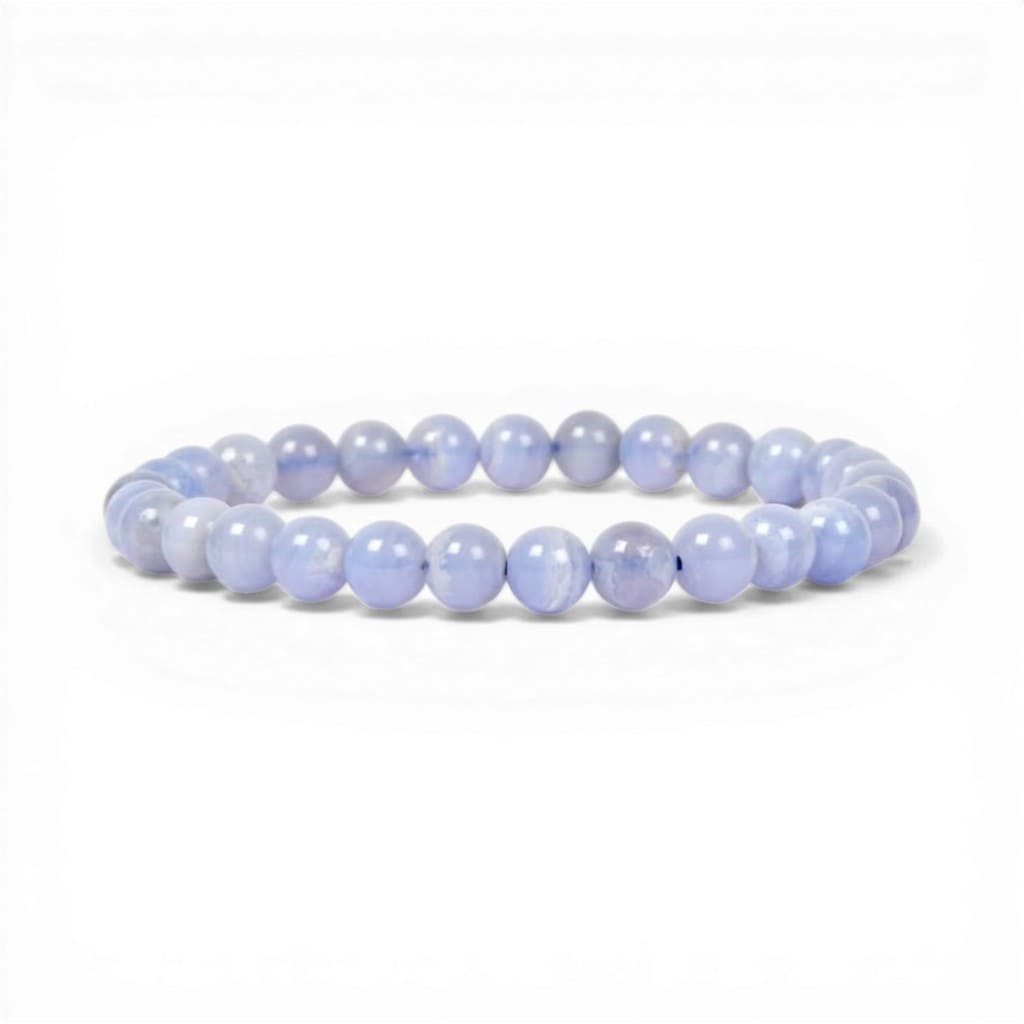 Blue Lace Agate Bracelet – Gives Calmness & Stress Relief