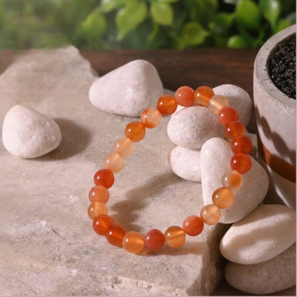 Carnelian Bracelet in 4mm, 6mm, & 8mm