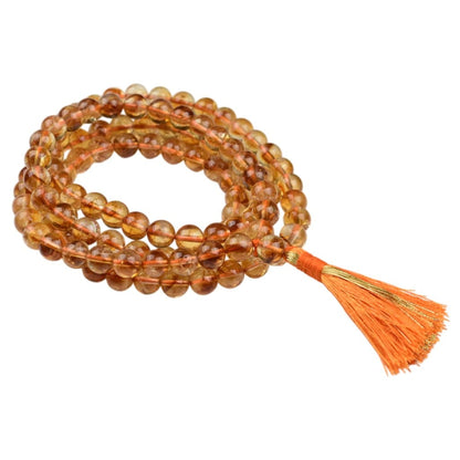 Citrine Mala (108 Beads) Necklace Guru Mala