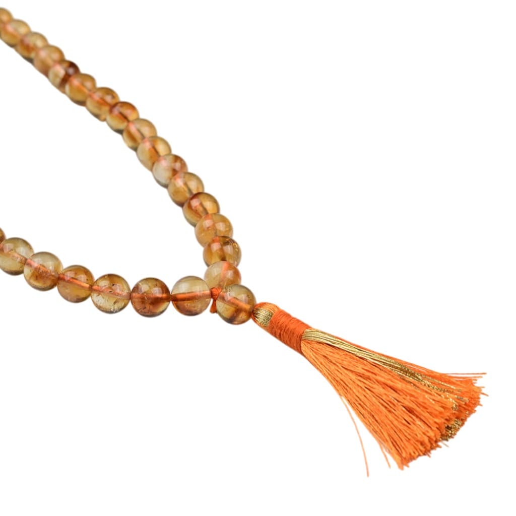 Citrine Mala (108 Beads) Necklace Guru Mala