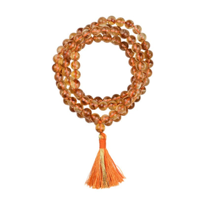 Citrine Mala (108 Beads) Necklace Guru Mala