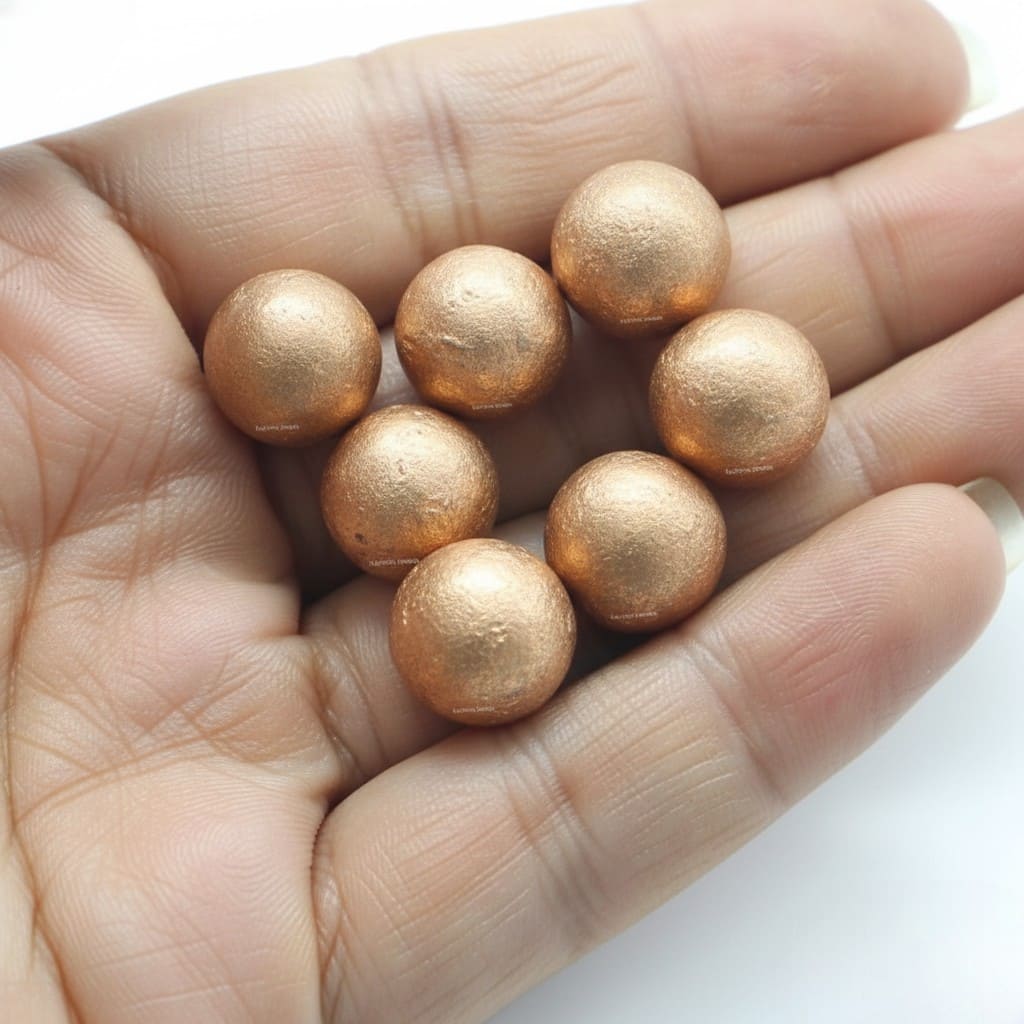 Solid Copper Balls (2Pcs) तांबे की गोली