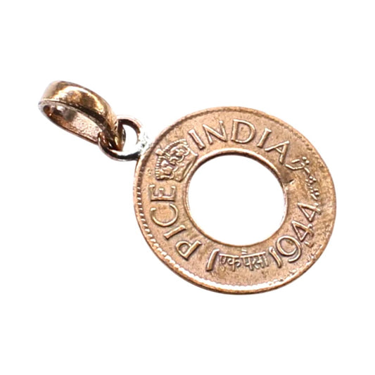 Old Copper Coin Pendant (with Hole) - Lal Kitab Remedy