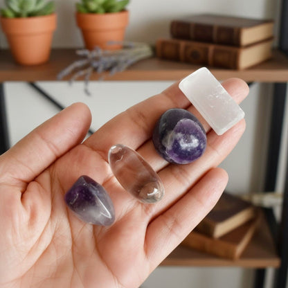 Crown Chakra Crystal Stones Kit – Peace, Clarity & Spiritual Growth