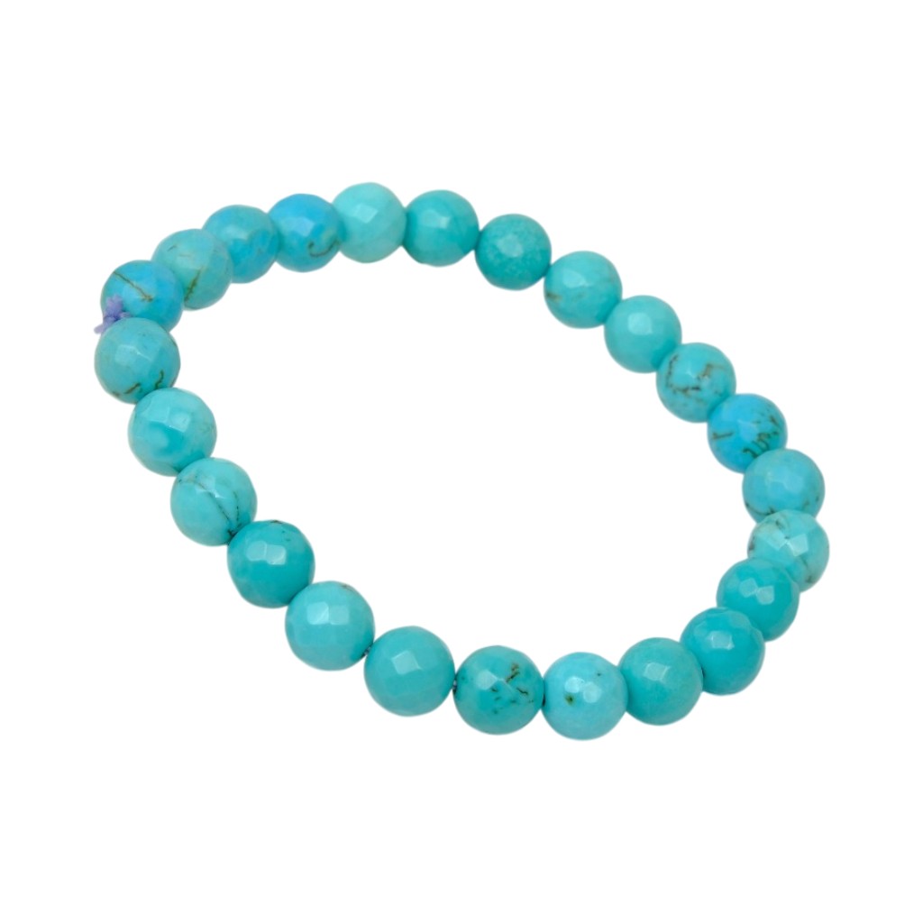 Turquoise (Firoza) Bracelet (Faceted) – Good Luck & Success