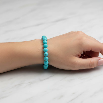Turquoise (Firoza) Bracelet (Faceted) – Good Luck & Success