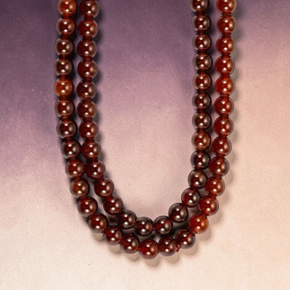 Hessonite Gomed Mala (108 Beads)