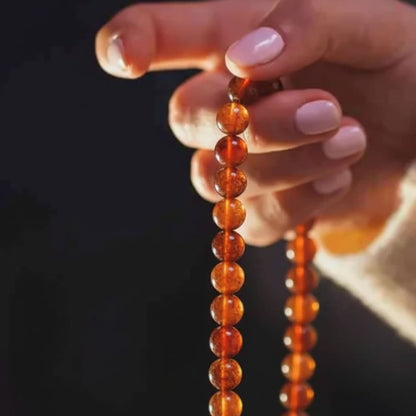 Hessonite Gomed Mala (108 Beads)
