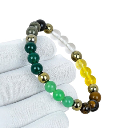 money wealth bracelet on a white background
