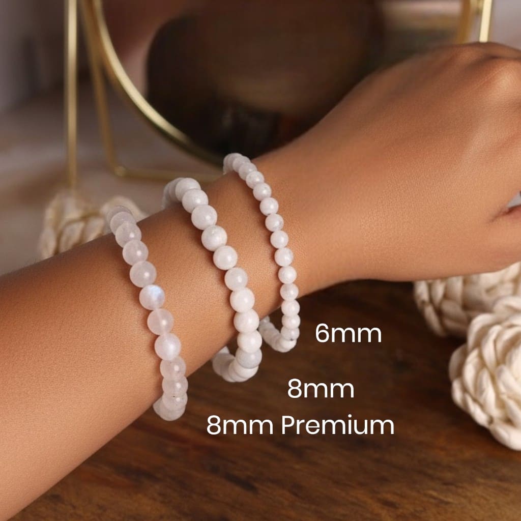 Moonstone Bracelet for Emotional Balance, Peace & Intuition