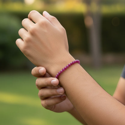Ruby Beads Bracelet – Leadership & Sun Energy