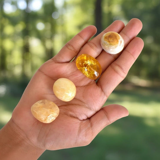 Solar Plexus Chakra Crystal Stones Kit – Confidence, Power & Positivity