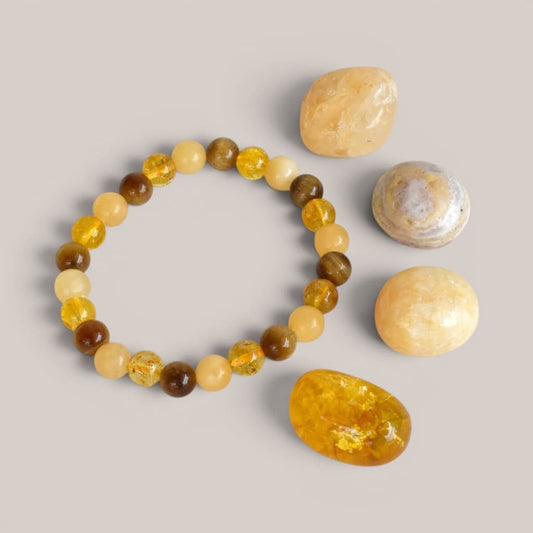 Solar Plexus Chakra Crystal Stones Kit – Confidence, Power & Positivity