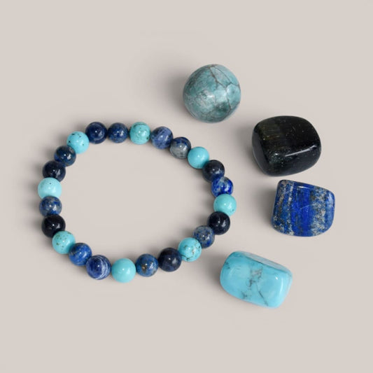 Throat Chakra Crystal Stones Kit – Boost Communication & Confidence
