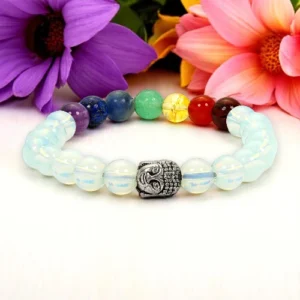 7 Chakra Bracelet with Opalite at astrovibrance.com