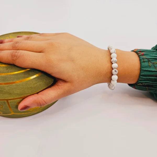White Howlite Bracelet_2 at astrovibrance.com
