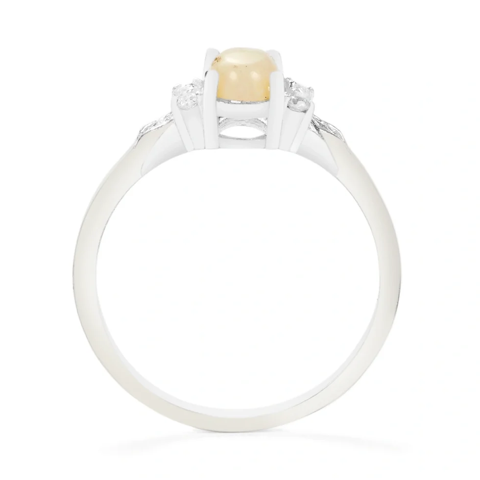 opal silver ring for women